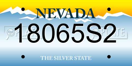 18065S2 Nevada License Plate