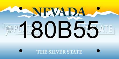 180B55 Nevada License Plate