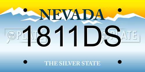 1811DS Nevada License Plate