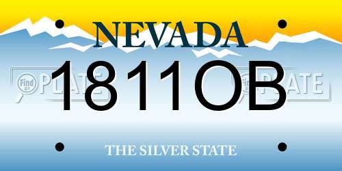 1811OB Nevada License Plate
