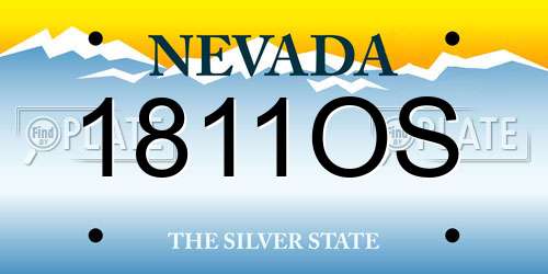 1811OS Nevada License Plate