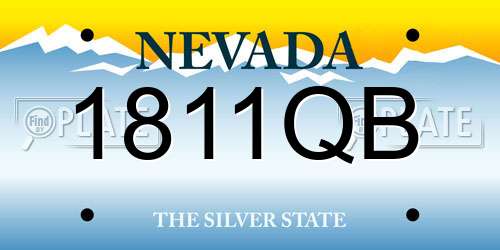 1811QB Nevada License Plate