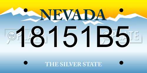18151B5 Nevada License Plate