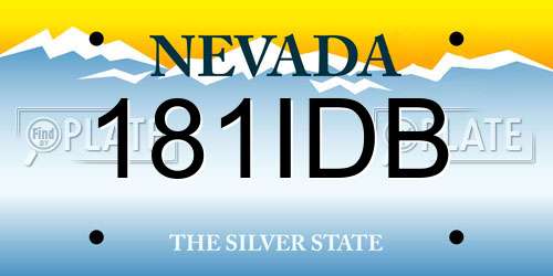 181IDB Nevada License Plate