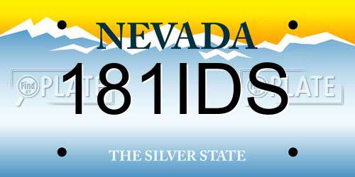 181IDS Nevada License Plate