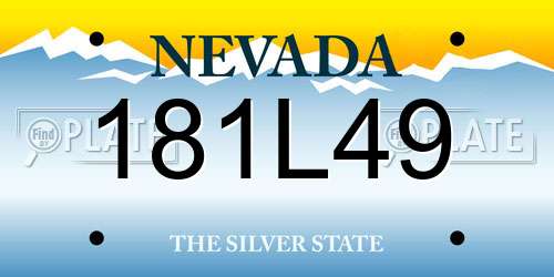 181L49 Nevada License Plate