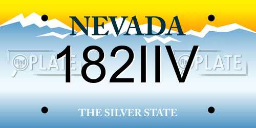 182IIV Nevada License Plate