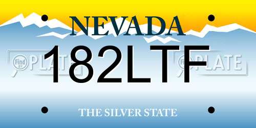 182LTF Nevada License Plate