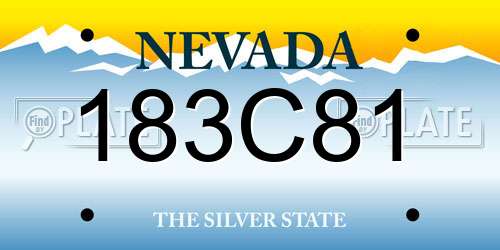 183C81 Nevada License Plate