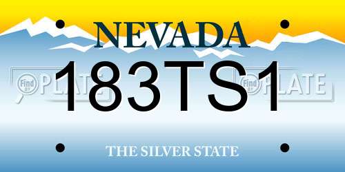 183TS1 Nevada License Plate