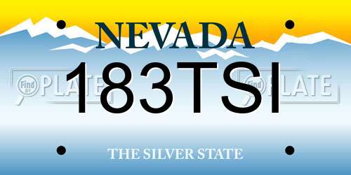 183TSI Nevada License Plate