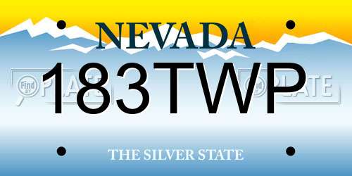 183TWP Nevada License Plate