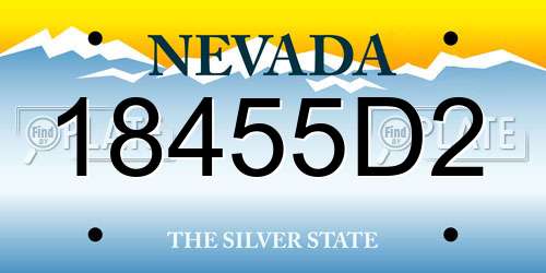 18455D2 Nevada License Plate