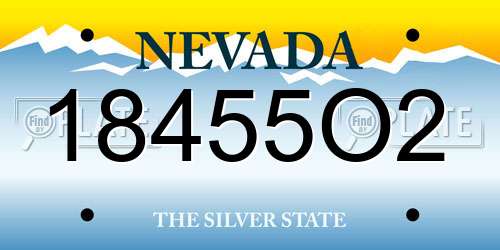 18455O2 Nevada License Plate