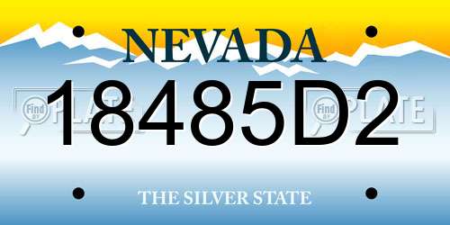 18485D2 Nevada License Plate