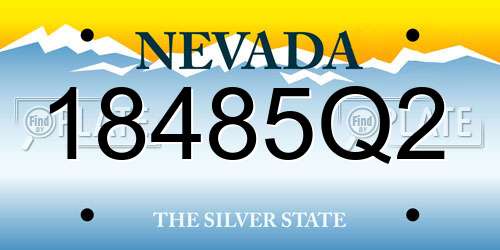 18485Q2 Nevada License Plate