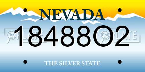 18488O2 Nevada License Plate