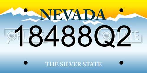 18488Q2 Nevada License Plate