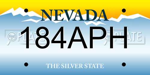 184APH Nevada License Plate