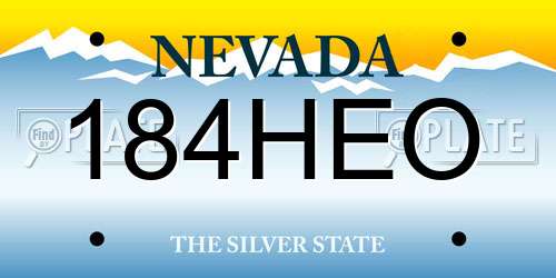 184HEO Nevada License Plate