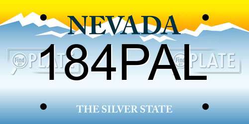 184PAL Nevada License Plate