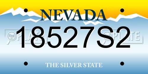 18527S2 Nevada License Plate