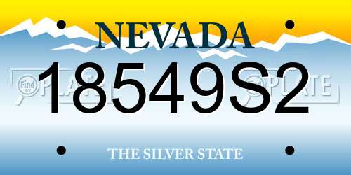18549S2 Nevada License Plate