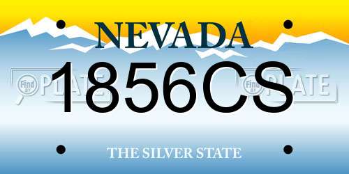 1856CS Nevada License Plate
