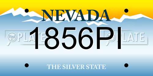 1856PI Nevada License Plate