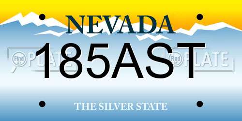 185AST Nevada License Plate