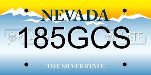 185GCS Nevada License Plate