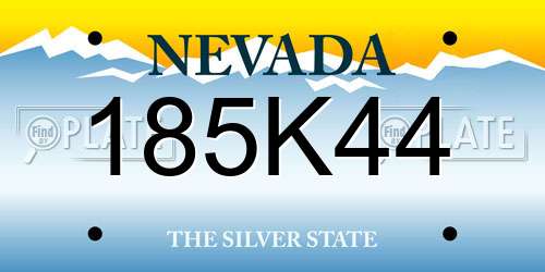 185K44 Nevada License Plate