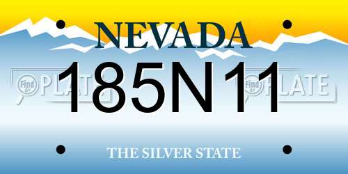 185N11 Nevada License Plate