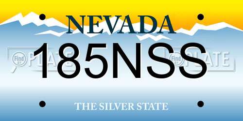 185NSS Nevada License Plate