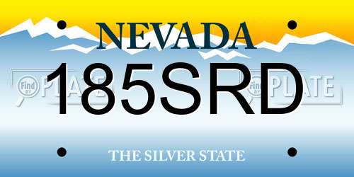 185SRD Nevada License Plate