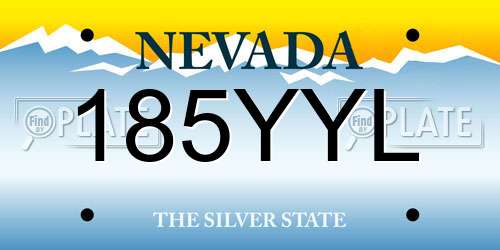 185YYL Nevada License Plate