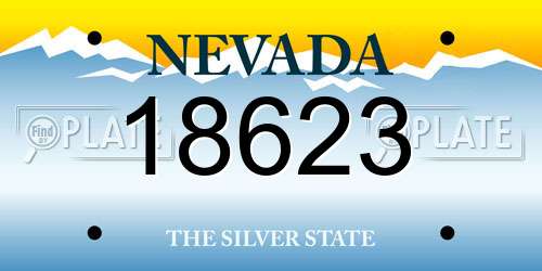 18623 Nevada License Plate