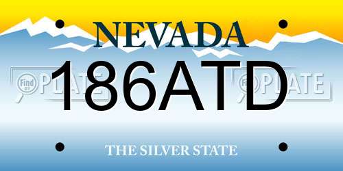 186ATD Nevada License Plate