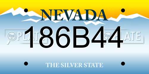 186B44 Nevada License Plate