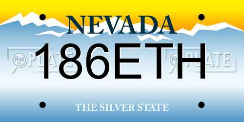 186ETH Nevada License Plate