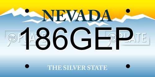 186GEP Nevada License Plate