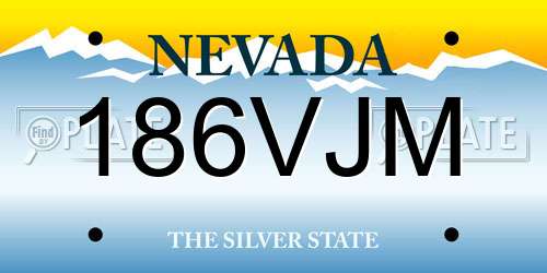 186VJM Nevada License Plate