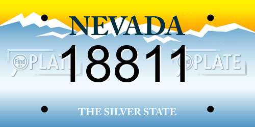18811 Nevada License Plate