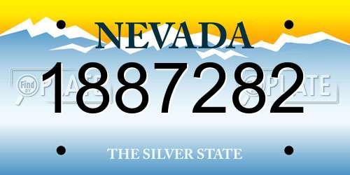 1887282 Nevada License Plate