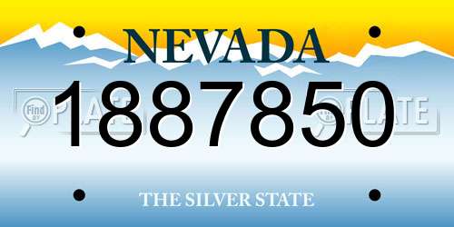 1887850 Nevada License Plate
