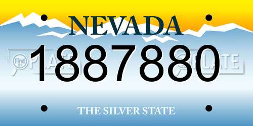 1887880 Nevada License Plate