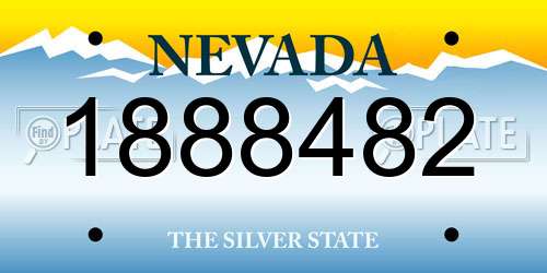 1888482 Nevada License Plate
