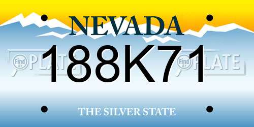188K71 Nevada License Plate