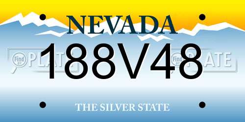 188V48 Nevada License Plate