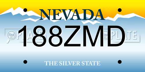 188ZMD Nevada License Plate